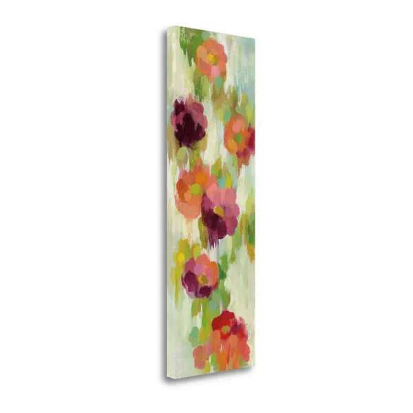 Tangletown Fine Art 'Coral and Emerald Garden II' by Silvia Vassileva Painting Print on Wrapped Canvas - Orange