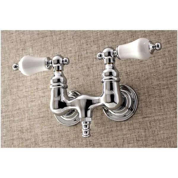Kingston Brass AE33T8 Vintage 3-3/8x22 Wall Mount Tub Faucet, Brushed Nickel