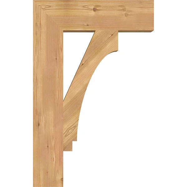 Ekena Millwork BKT06X22X34IMP05SWR 5 1/2x22W x 22x22D x 34x22H Imperial Block Smooth BRACKET - Western Red Cedar