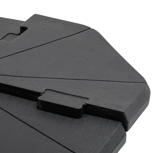 120lbs & 4-Piece Heavy Duty Fillable Cantilever and Offset Umbrella Weighted Base Black - Crestlive Products