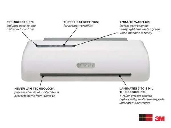 Scotch 4-roller Thermal Laminator, White
