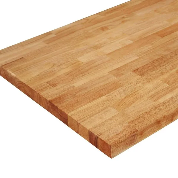 Sparrow Peak 6-ft Unfinished Natural Straight Butcher Block Rubberwood Kitchen Countertop in Brown - 17539FJRW-72
