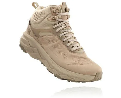 Hoka Men's Challenger Mid Gore-Tex Shoes in Tan, Size 7.5