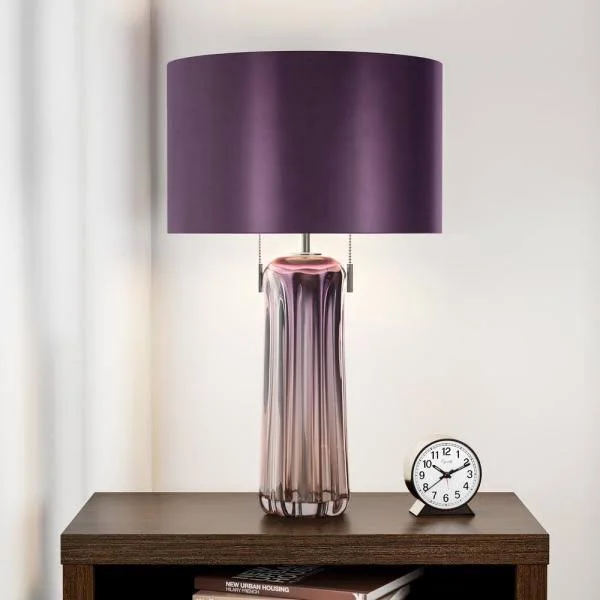 Dimond D2661 Ferrara Free Blown Glass Table Lamp in Purple