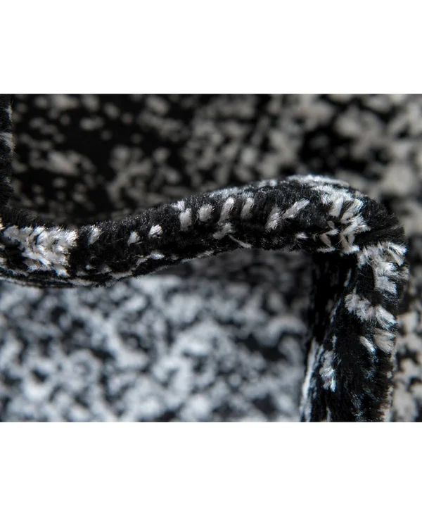 Unique Loom Casino Sofia Area Rug - 9& x 12& Black