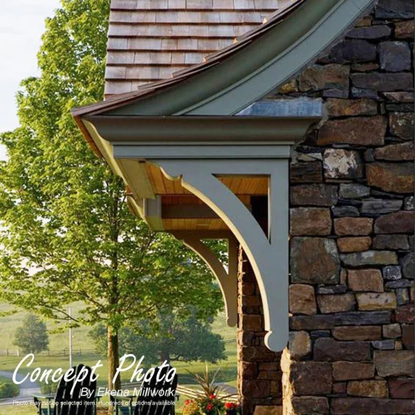 Ekena Millwork BKTP03X20X26THR05 Standard Thorton Architectural Grade PVC Bracket with Block Ends - 3 x 20 x 26 in.