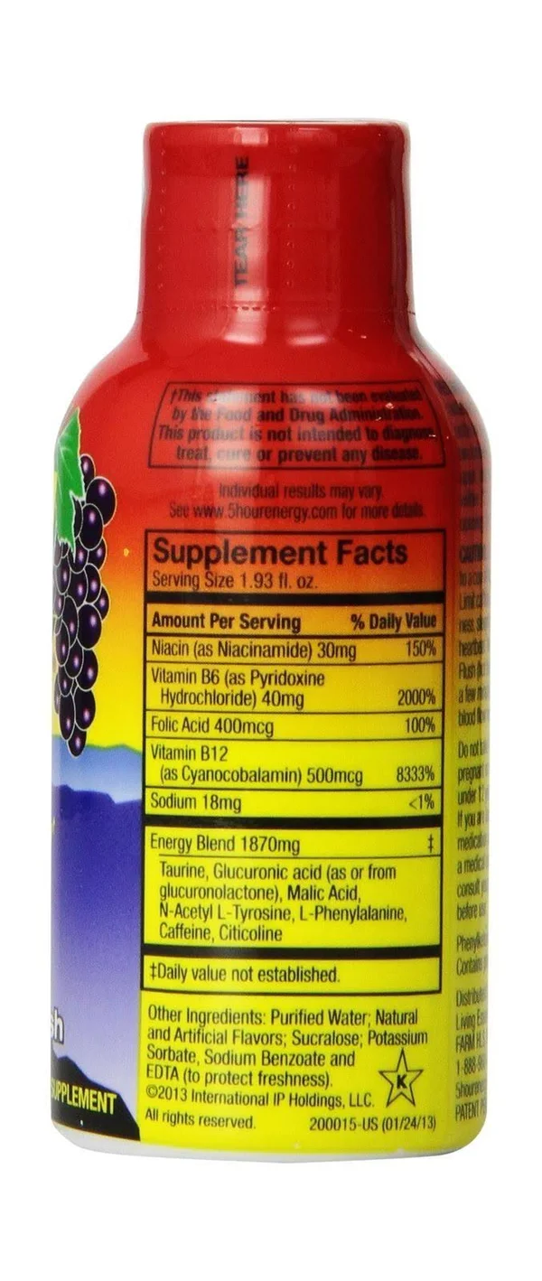 5 Hour Energy Shot - Grape, 24 Count