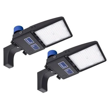 Hyperikon 150W LED Parking Lot Lights with Photocell, Shoebox Pole Street Light 100-277V, 5700K, Photocell, DLC, ETL, 150 Watts