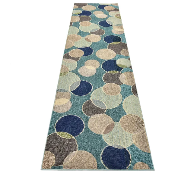 Unique Loom Seaside Chromatic Runner Rug - 2& 7 x 10& Blue