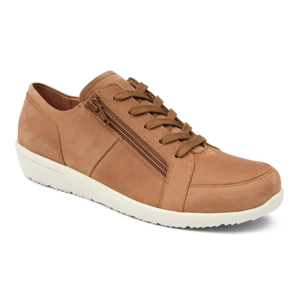 Women's Vionic Abigail Lace Up Sneaker - Size: 6.5, Beige