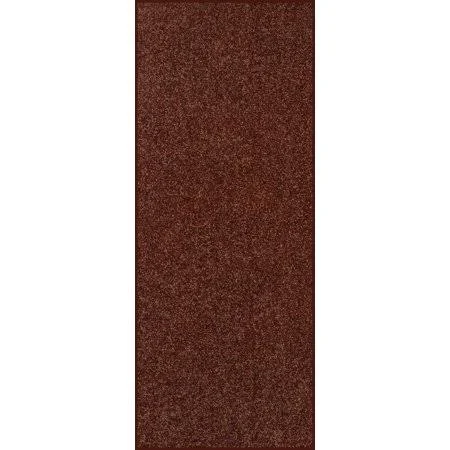 Home Queen Solid Chocolate Color Custom Size Runner 2'6 inch x 20' - Area Rug - Size: 2'6 x 20', Brown
