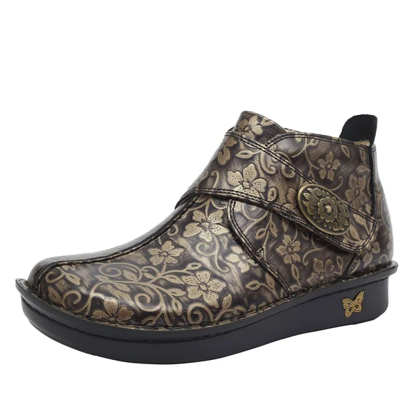 Alegria Caiti Rustic Print Leather Ankle Boots - 41(10.5/11M)