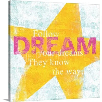 &Letterpress Dream& by Sue Schlabach Graphic Art Print Great Big Canvas Format: Canvas, Size: 20x22 H x 20x22 W x 1.5x22 D