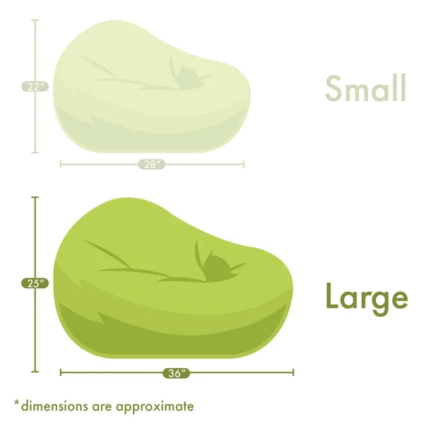 Polka Doot Classic Bean Bag Chair Small/Large, Blue
