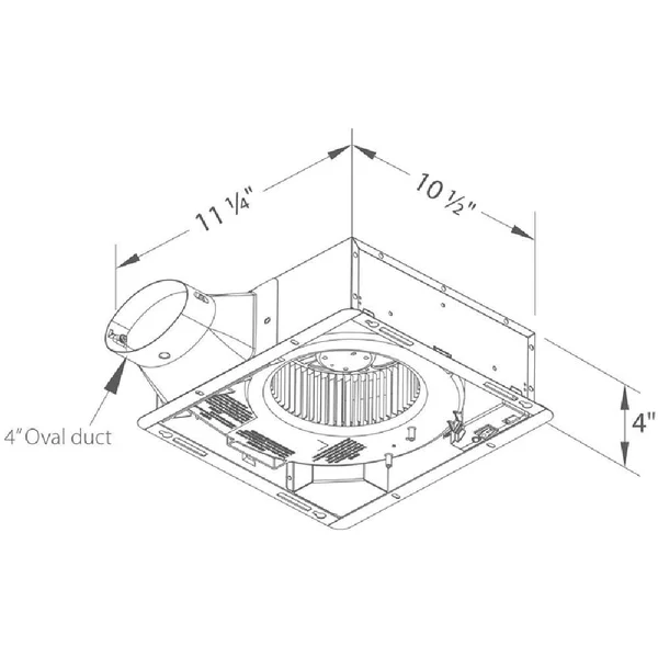 Delta SLM80-110 - BreezSlim 80/100 CFM Adjustable Speed Bathroom Exhaust Fan