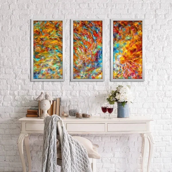 Picture Perfect International Mark Lawrence Isaiah 24 23 Max Framed Plexiglass Wall Art - Set of 3, 13.5x22 W x 25.5x22 H x 1x22