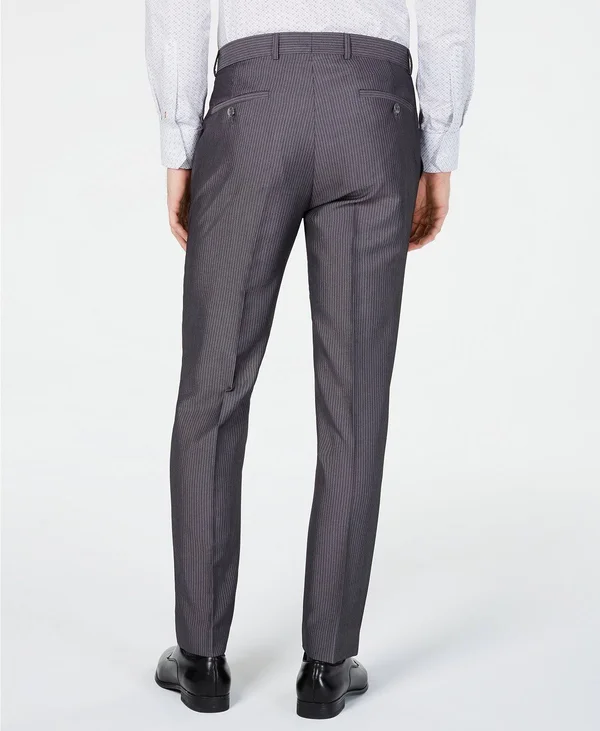 Kenneth Cole Unlisted Men's Slim-Fit Medium Gray Stripe Suit - Grey