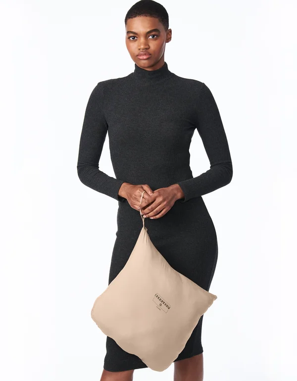EcoPlume Packable Hooded Walker with Bib Peach Glow - Xs