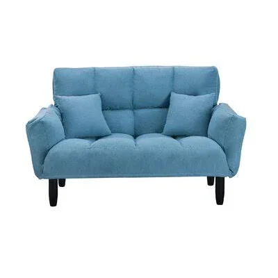 Lynnbrook 55x22 Wide Flared Arm Sleeper Sofa Bed Latitude Run Fabric: Blue