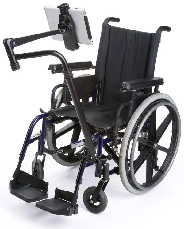 Displays2go iPad Wheelchair Mount Rotating and Tilting Universal Bracket Extendable Ipbysato10
