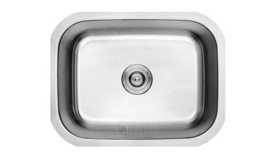 Lottare 800101 Bu0026B Series Single Bowl Stainless Steel Bar Laundry Sink - 23.25" x 17.5" x 9"