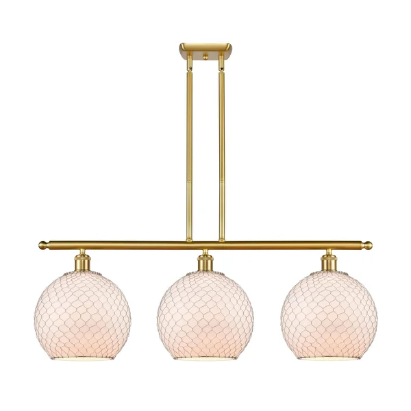 Innovations Lighting-Large Farmhouse Chicken Wire 3 Light Island Light-516-3I-SG-G122-10CBK