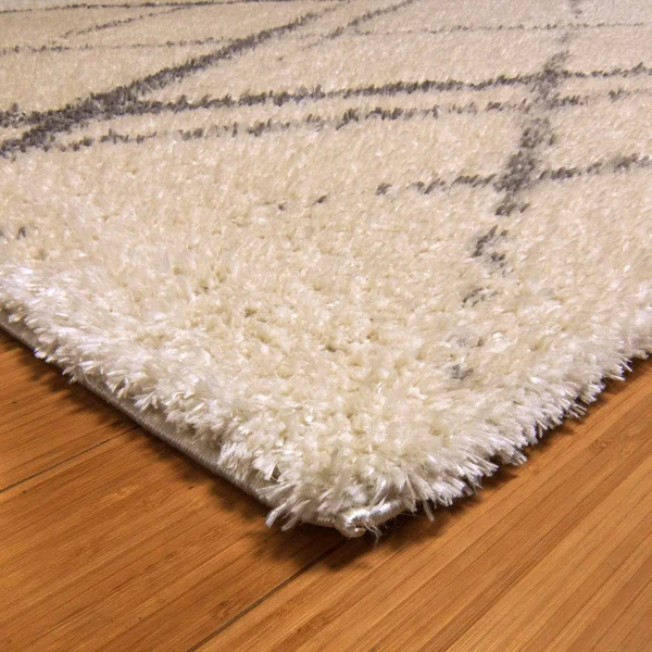 Gertmenian Thayer Shag Rug, Diamond Ivory, Size: 31 inchx72 inch Runner