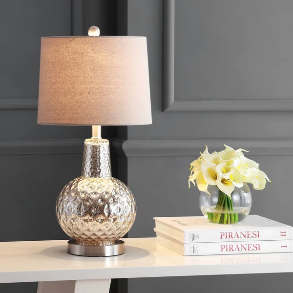 Safavieh Atlas Table Lamp - Silver, Ivory