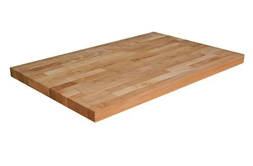 John Boos 1-3/4 inch Thick Hard Rock Maple Butcher Block Industrial Tops, 36 inchw x 30 inchd, Varnique Finish