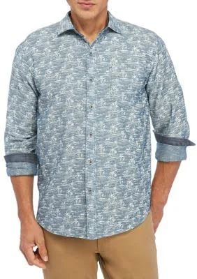 Tommy Bahama Men's Ponda Palms Button Down Shirt - Island Nav - XL
