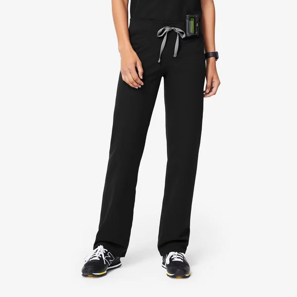 Figs Womens Black Livingston - Tall Basic Scrub Pants