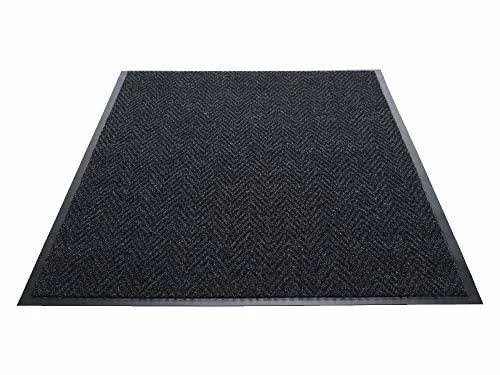 Guardian Golden Series Chevron Indoor Wiper Floor Mat, Vinyl/Polypropylene, 3&x10&, Charcoal