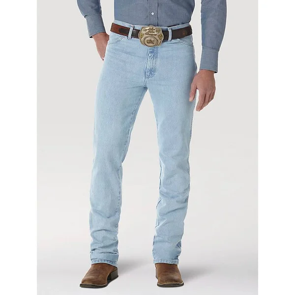 Wrangler Men's Cowboy Cut Jean Slim Fit (32x38 Bleach)