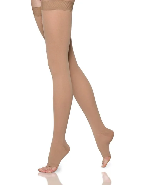 Sigvaris 552 Secure 20-30 mmHg Open Toe Thigh High, Beige, G3