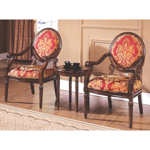 Best Master Furniture 3-Piece Traditional Living Room Accent Chair Set