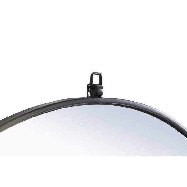 Carson Carrington Labbemala Metal Frame Round Mirror - 39x22 Diameter - Blue