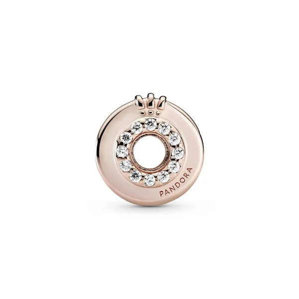Pandora Rose Open Center Pave Crown O Charm