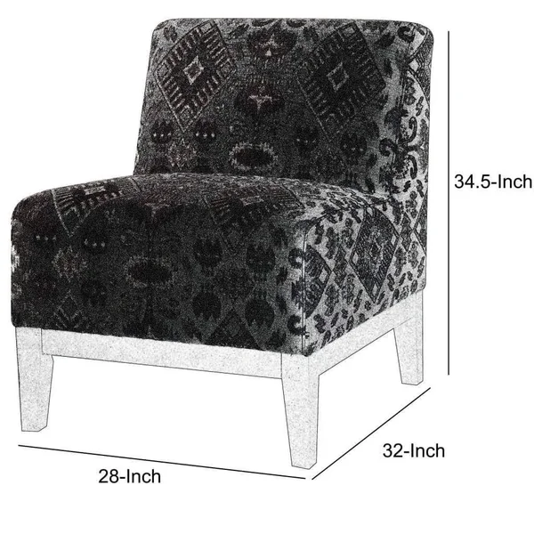 Acme Hinte Accent Chair Pattern Fabric