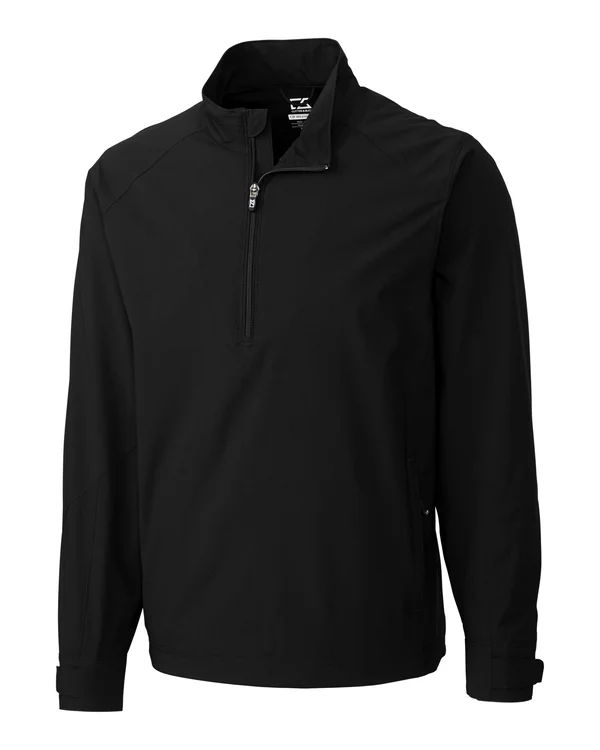 Cutter & Buck MCO00937 Men WeatherTec Summit Half-Zip Black S