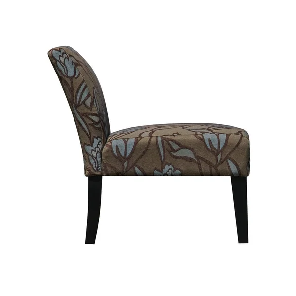 Armless Slipper Accent Chair - Midnight Scroll - Blue