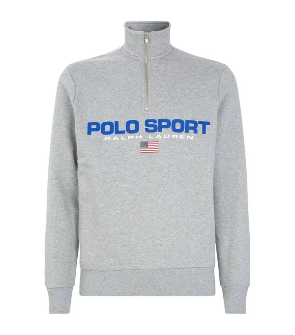 Polo Ralph Lauren Half-Zip Sweatshirt in Grey - Size XL