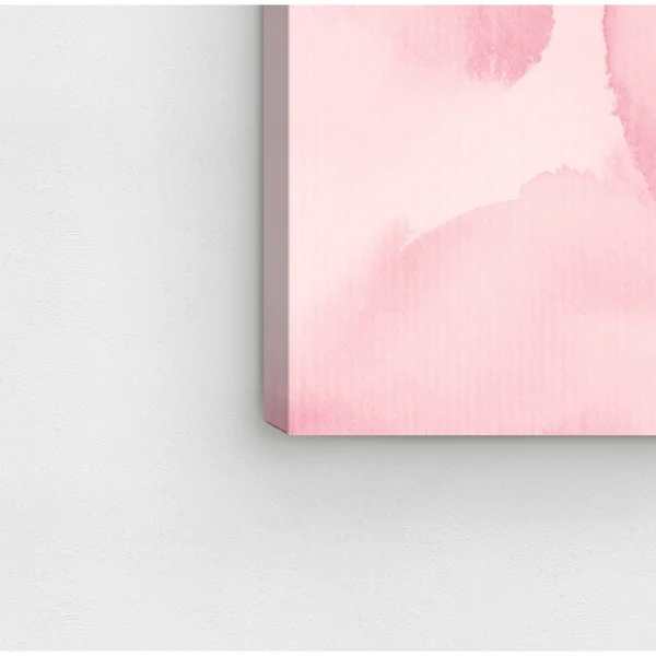 Oliver Gal 'Meet Me Under The Mistletoe' Typography and Quotes Wall Art Canvas Print - Pink - Gold - 40 x 40