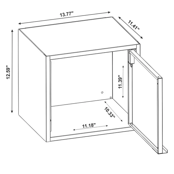 Manhattan Comfort Smart 2-Piece Floating Cabinet and Display Shelf in Blue