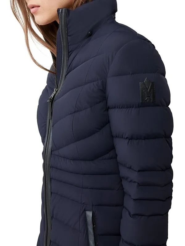 Mackage Patsy Lightweight Down Jacket - Color Navy, Size Large
