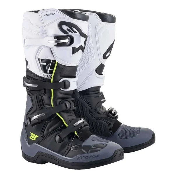 Alpinestars Tech 5 Boots Black Dark Grey White Size 13