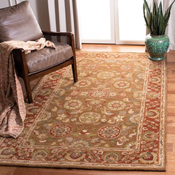 Safavieh Heritage HG963A 6&0x22 x 9&0x22 Beige, Rust Area Rug