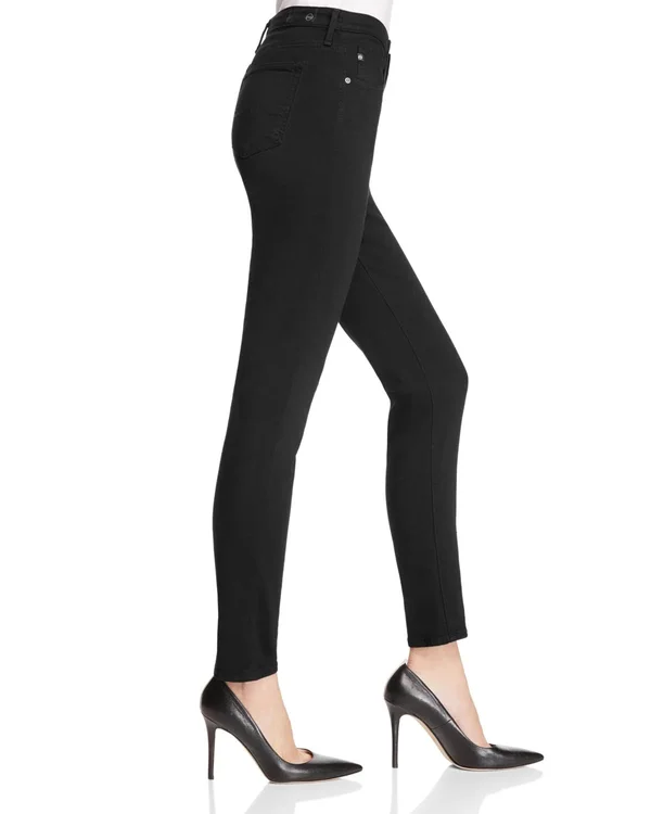 Ag Prima Mid Rise Jeans in Black - 28 - Black