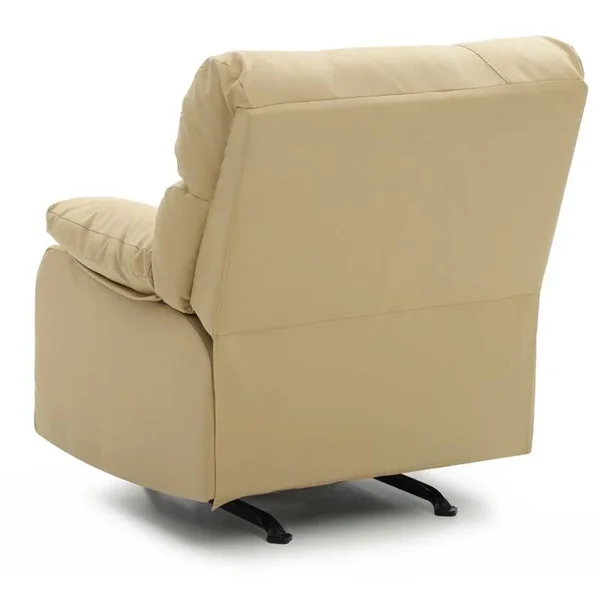 Glory Furniture Manny Faux Leather Rocker Recliner in Beige - G536-RC
