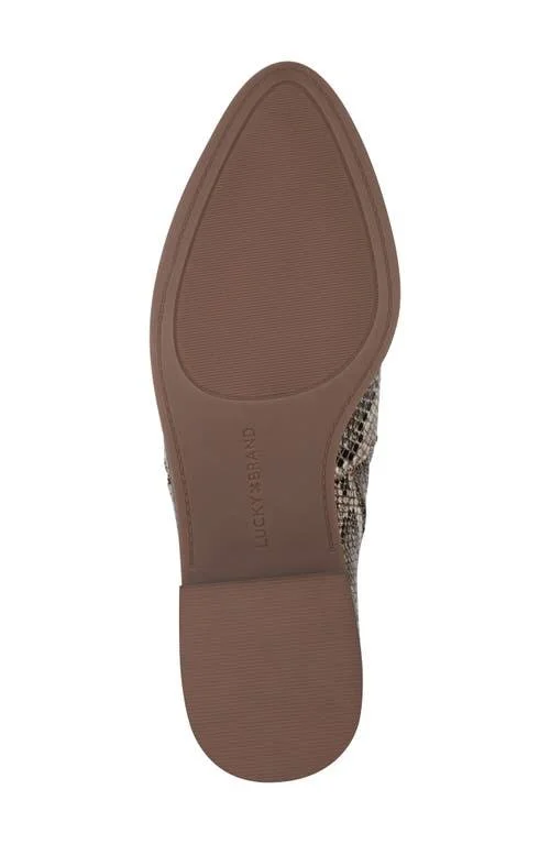 Lucky Brand Lenci Bootie 3345894 - 9, Natural Print Leather