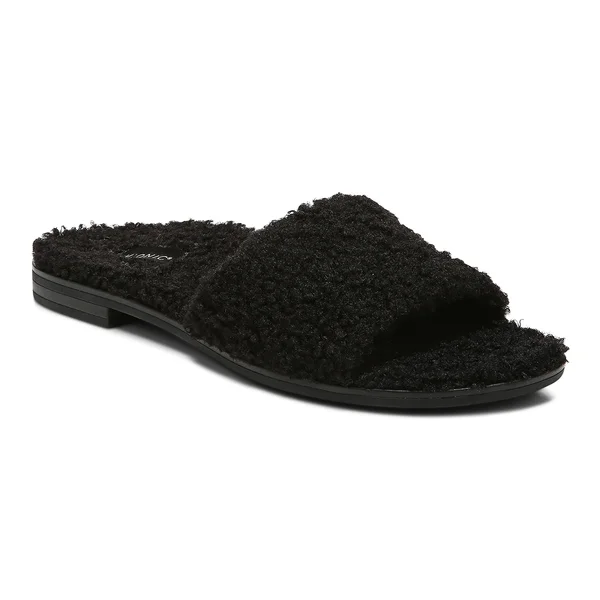 Women's Vionic Demi Slide, Adult, Size: 9.5, Black Curly Shearling